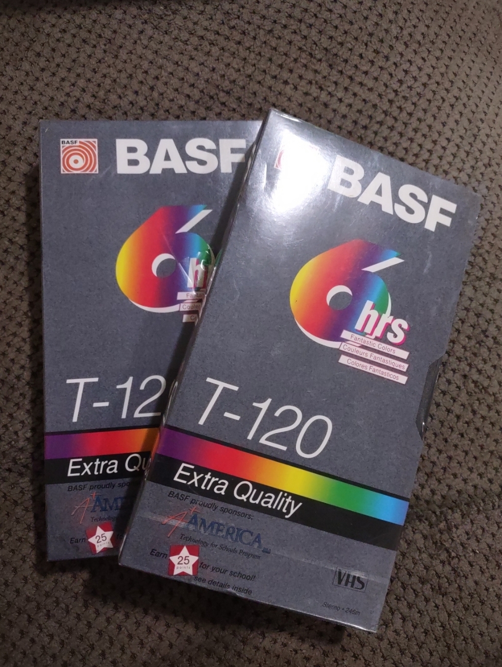 Basf Blank T-120 Blank VHS Tapes 6hrs SLP/EP